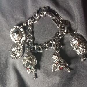 Monet Silver Charm Bracelet